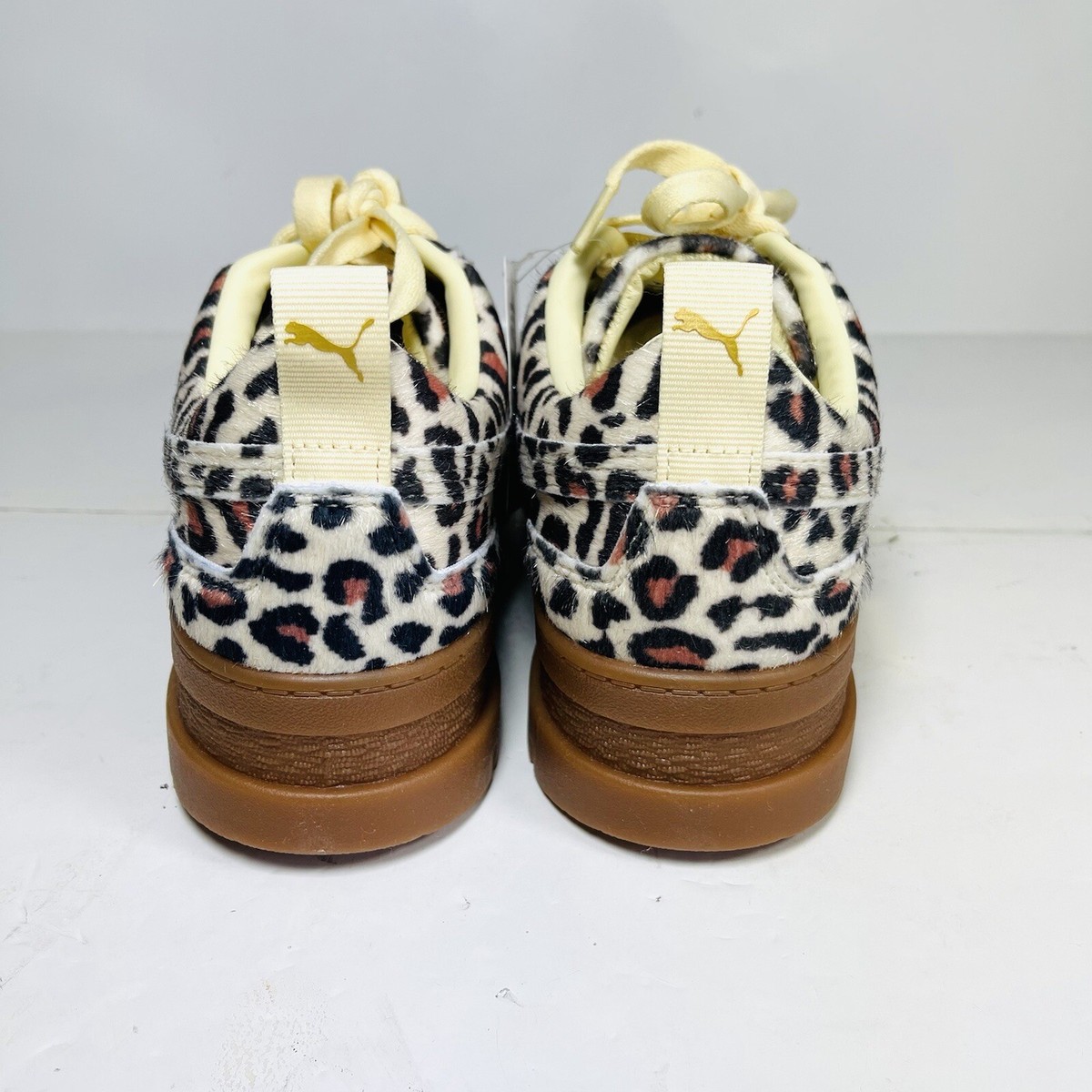 PUMA Mayze Platform Sneakers Women's Size 7.5 Leopard Calf