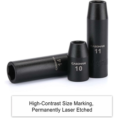 49PCS 1/2" Drive Impact Socket Set Deep&Shallow CR-V 6 Point, Metric Socket Set - Picture 5 of 7
