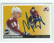 Steven Reinprecht Signed 2002/03 Vintage Card #61