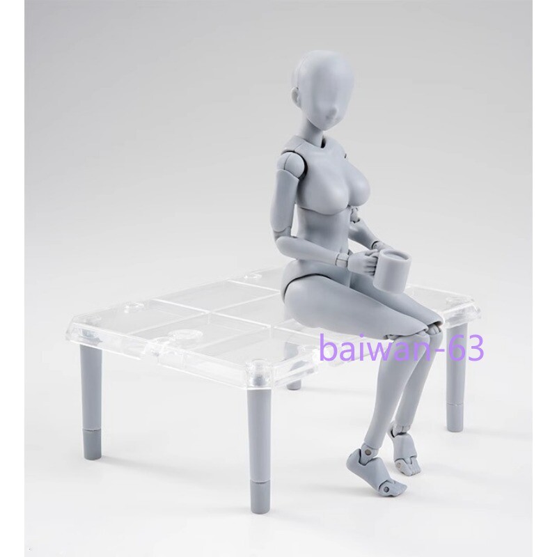 Figurines d'action Body-Kun DX et Body-Chan DX Modèle en PVC SHF Jouet de Collection pour Enfants Cadeau, Modèles de Figurines Mannequins de Dessin pour Artistes (Homme Gris
