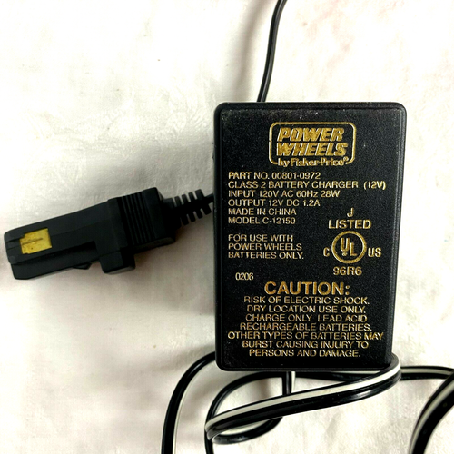 Power Wheels Battery Charger Class 2 12V 008010672 Model C12150 Fisher Price eBay
