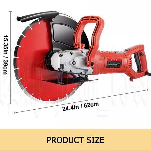 Electric Concrete Saw 355mm Cutter Wet/Dry Demo Tools Circular Cutting Off 3000W - Picture 4 of 12