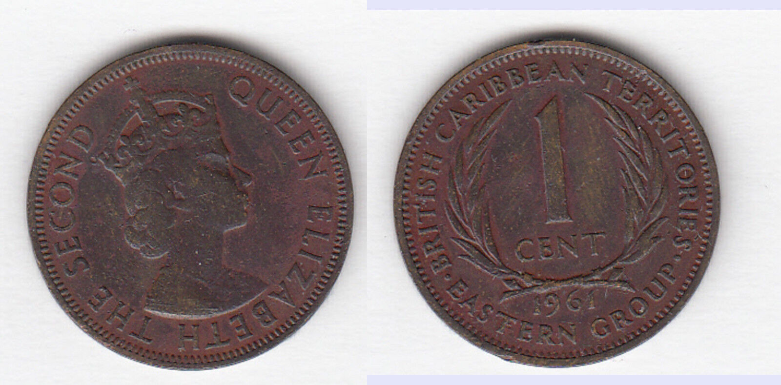 Brytyjskie Terytoria Wschodniokaraibskie Elżbieta II 1 cent 1961 znaczkidealer