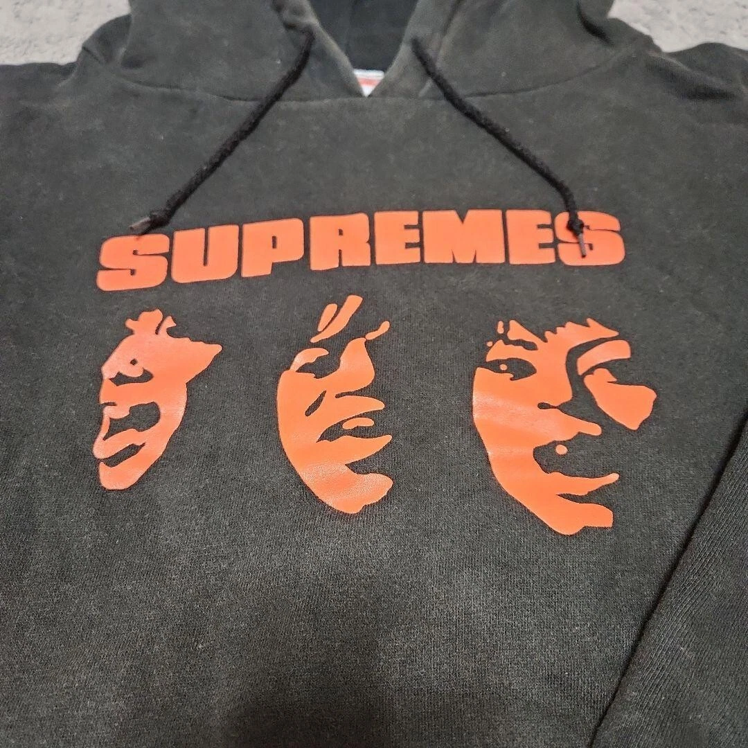 Felpa Supreme 2001 USA con cappuccio colore nero vintage taglia L usata