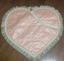 Vtg pink lacy stocking garmet bag holder Heart Shape