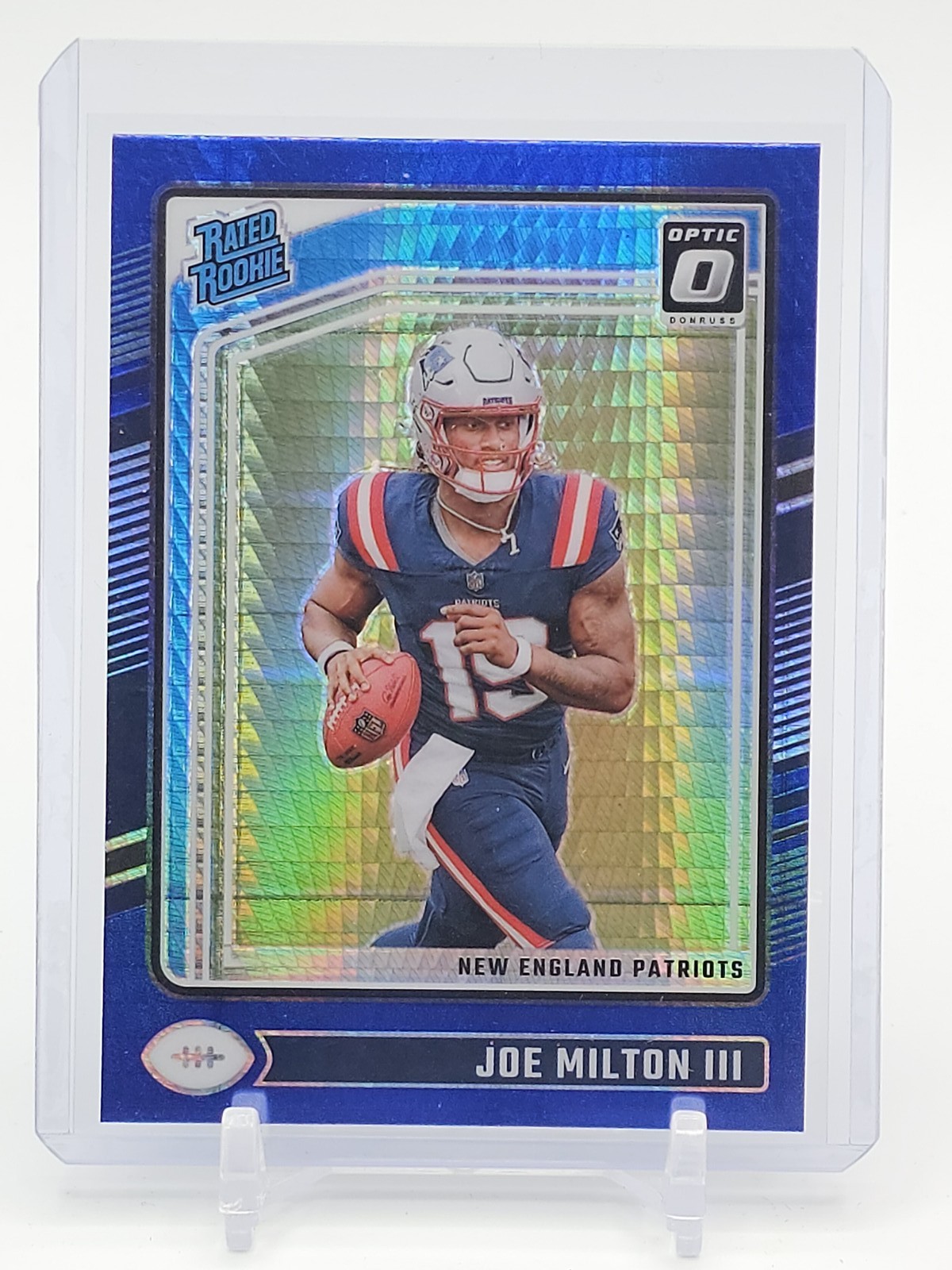 JOE MILTON III 2024 DONRUSS OPTIC RATED ROOKIE HYPER BLUE PRIZM #255 Q4641