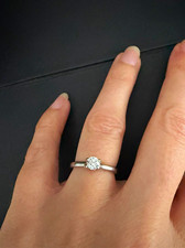 Ernest Jones Diamond Platinum Solitaire Engagement Ring 0.25ct Diamond Size H
