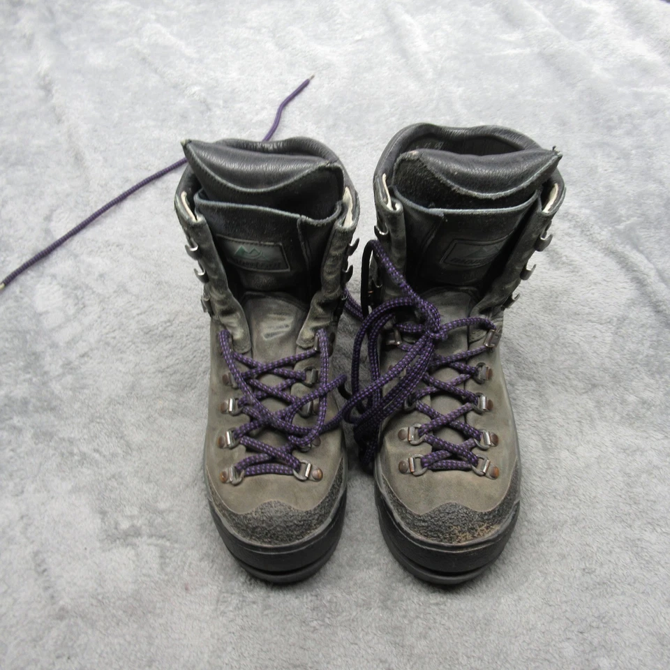 Montrail Boots Women 7.5 Green Hard Toe Hiking Leather Mountaineering ITALY RARE - Image 3 of 4