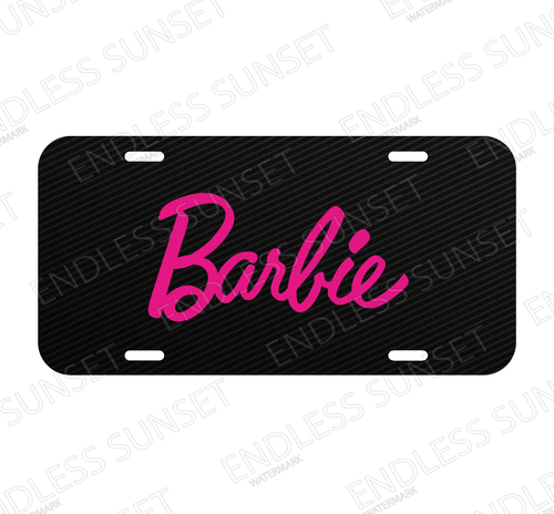 NUOVO Barbie Targa Alluminio AUTO SUV Camion - Foto 2 di 2