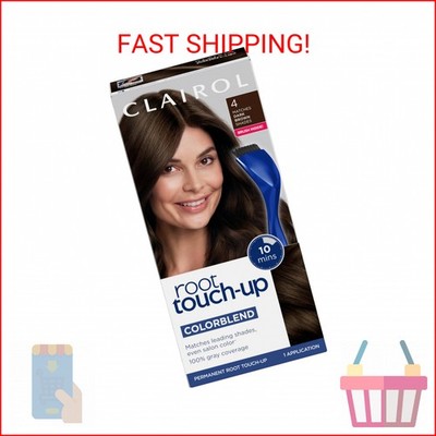 Clairol Root Touch-Up by Nice'n Easy Permanent Hair Dye, 4 Dark Brown Hair Color