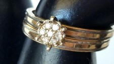 Vintage 14K Gold ENGAGEMENT  WEDDING RING, Size 5.5, 3.3 Grams, Hallmark 88