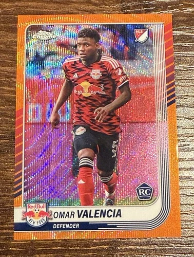 2025 Topps Chrome MLS Soccer Orange Wave Refractor Omar Valencia #94