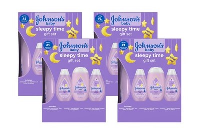 Johnson's Baby Sleepy Time Gift Set with Calming Bedtime Bath, Bedtime Lotion...
