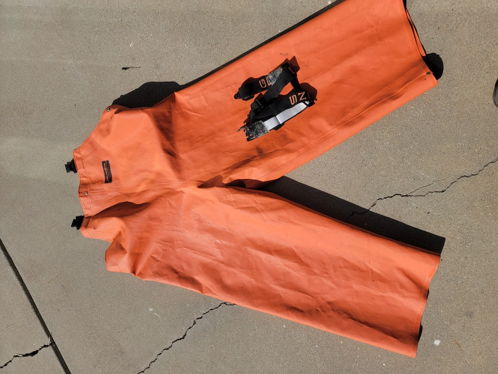 Grundens Men's Hercule Bib Fishermen Trousers-Orange-Size: 2X Portugal not Chin
