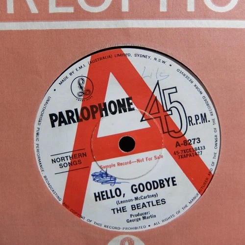 The Beatles - Hello, Goodbye (Parlophone A-8273) Australian A-LABEL PR0M0 45