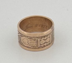 Antique Mourning Ring 1873