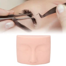 Eyelash Extension Mannequin Head Reusable Soft PVC Lash Training Practice Head