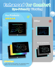 Rechargeable LCD Writing Tablet for Kids, 16 Inch Colorful Drawing Tablet, Ed...