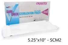 Crosstex SCM Duo-Check Self Sealing Sterilization Pouches 5.25" x 10" 200/Bx