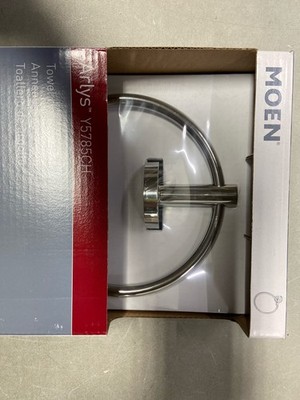 Moen Y5785CH Arlys 6-5/16'' Wall Mounted Towel Ring - Chrome