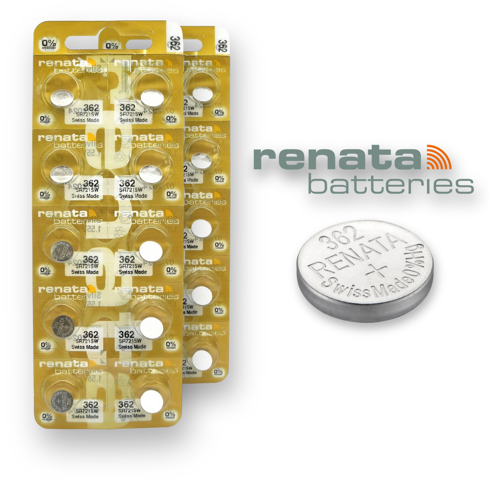 362 EOL SR721SW RENATA Premium Watch Battery 1.55V Swiss Made *EXPIRY 07/2027*