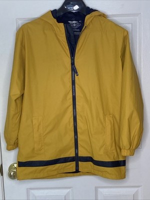 Charles River Apparel Kids Size L Waterproof Yellow Hooded Rain Jacket Coat