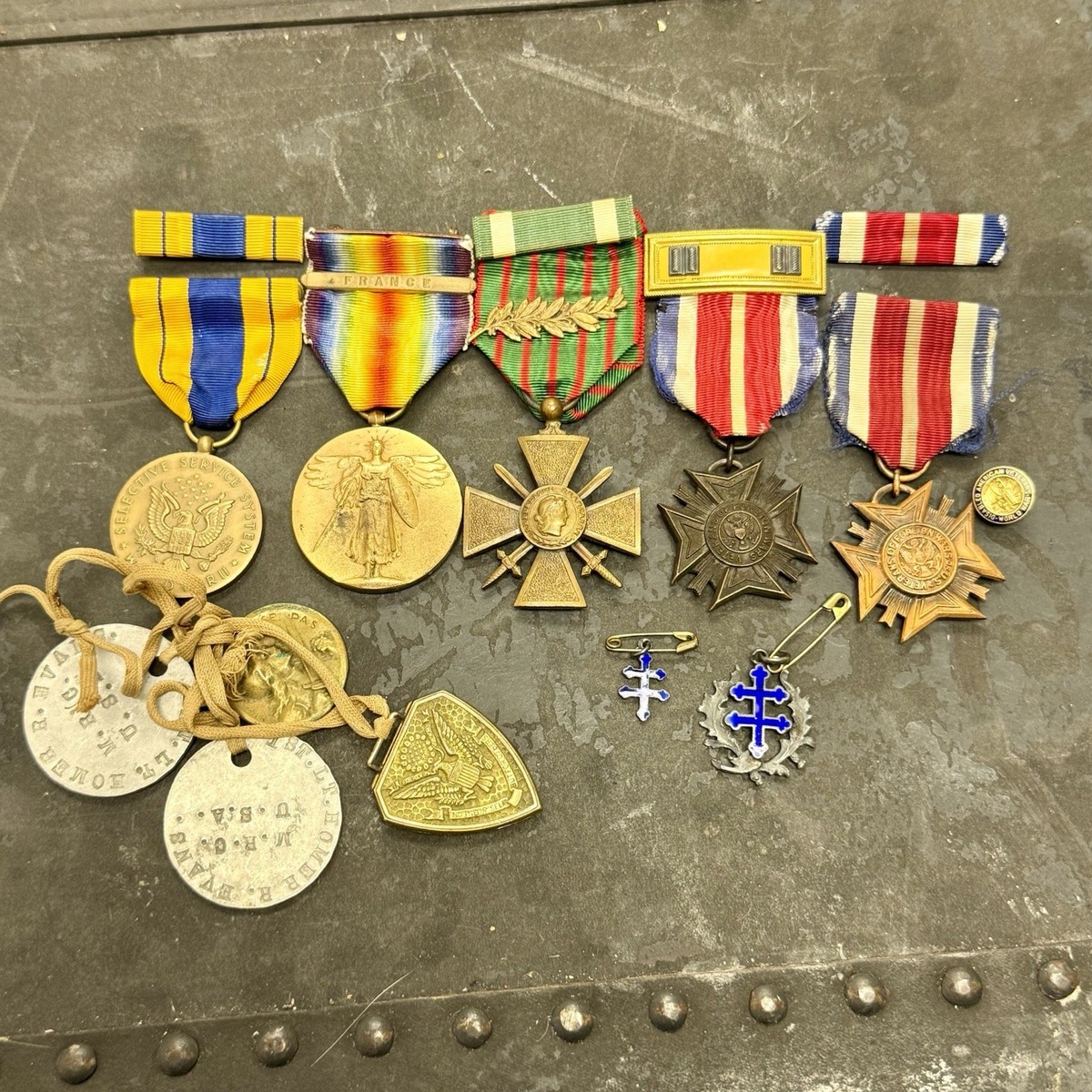 Original WW1 US Army Named Medal Group Dog tags Locket | eBay