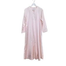 Vintage Oscar de la Renta Neiman Marcus Satin Light Pink Long Nightgown Size M