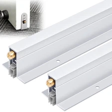 2 Pack 36 Inch Automatic Door Bottom Seal 9/16''w x 36''l x 1-3/8''h Aluminum
