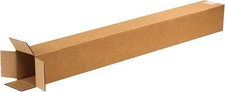 25-Pack Moving Boxes 4"L x 4"W x 36"H, Tall Corrugated Cardboard, Shipping, Stor