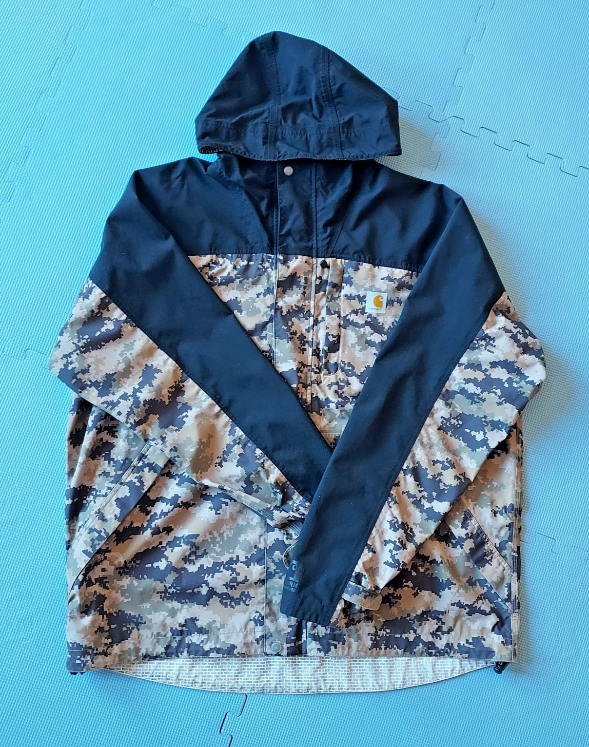 rare Carhartt storm defender rain jacket - digital camo w/black - XLT - XL tall