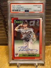 2025 Topps TREY SWEENEY Rookie Autograph 1990 PSA 9 Mint