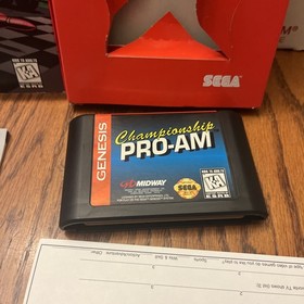 Championship Pro-Am (Sega Genesis) Cardboard CIB COMPLETE & TESTED