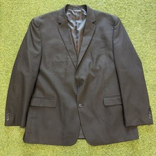 Michael Kors Men's Pinstripe Suit Jacket Size 48 R Black Blazer