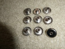 Lot of 9 Vintage Slot Car Metal Gears 5/8" Diame NOS