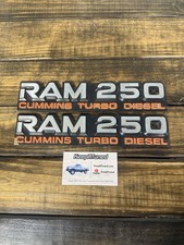 1992 1993 Dodge Ram 250 Cummins Turbo Diesel Fender Emblem Badge Oem Pair D250 1992 1993 Dodge Ram 250 Cummins Turbo Diesel Fender Emblem Badge Oem Pair D250