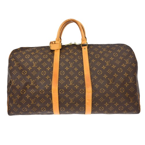 Louis Vuitton Keepall Bag Monogram Canvas Brown Travel Bag