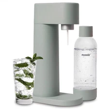 Woody Sparkling Water Maker - Silent Carbonated Water Machine Made of Renewab...