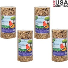 No Waste Bird Seed Mix 2 lb Cylinder Attracts Cardinals Woodpeckers Chickadees