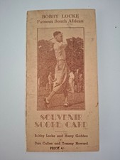 Hand-Signed A.D. (Bobby) Locke Golf Scorecard – 1938 Australian Exhibition Match