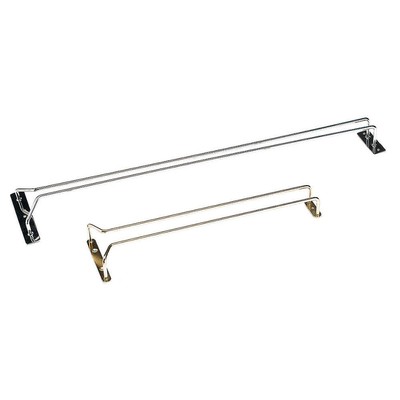 CRESTWARE GCHR10 Hanging Glass Rack,10 in L,Silver 16W517