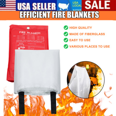 39''x39'' Large Retardant Blankets Fire Blanket Fiberglass Prepared Emergency