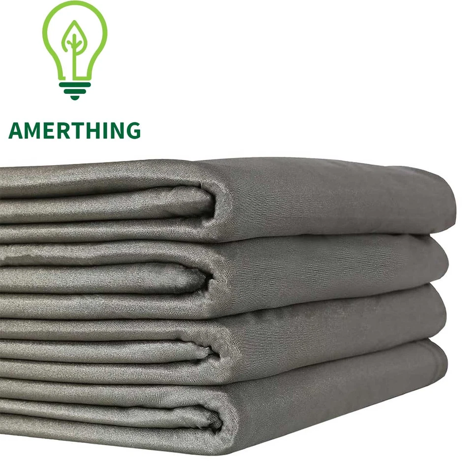 AMERTHING 100% Pure Silver Fiber Knitting Fabric Conductive EMF/RFID/EMI/RF Anti Radiation