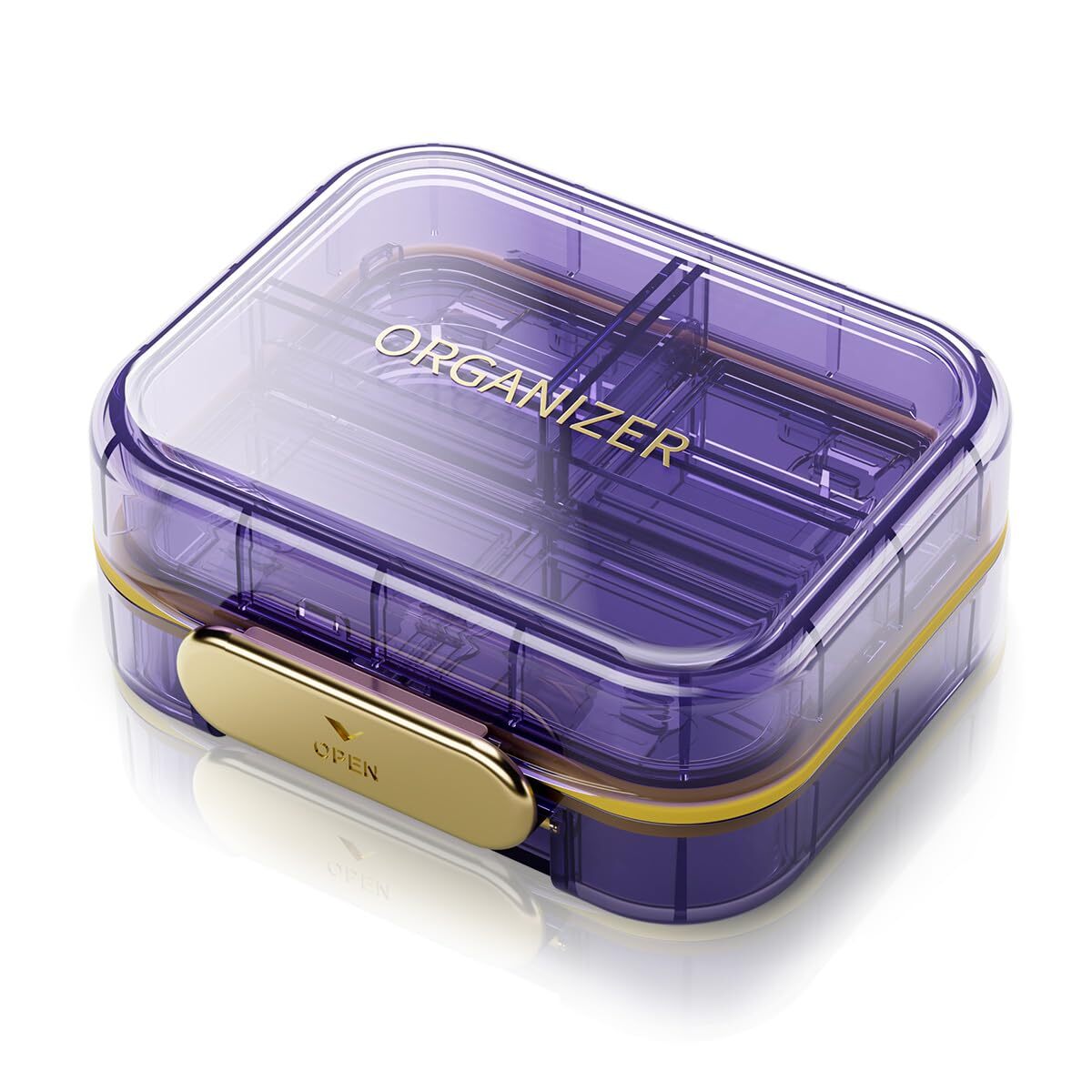 Portable Travel Pill Organizer with 7 Compartments - Perfect Weekly Pill Case...