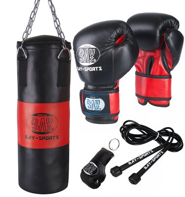 BAY  ''REXX'' 5Teile KINDER-BOXSET Sandsack Boxhandschuhe Springseil Mini Anhänger