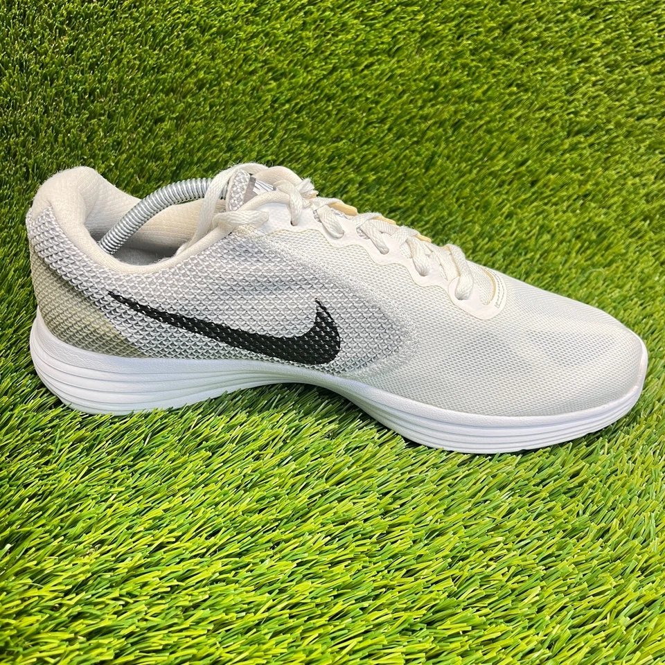 Nike Revolution 3 Damengröße 12 weiß grau Laufen Trainingsschuhe Turnschuhe - Bild 4 von 4
