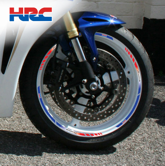 HRC Honda CBR1000RR Fireblade motorcycle wheel decals stickers rim