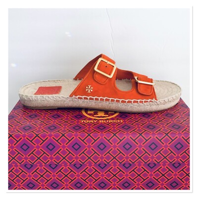 Sandal Tory Burch Orange Espadrilles Tory Burch Double T