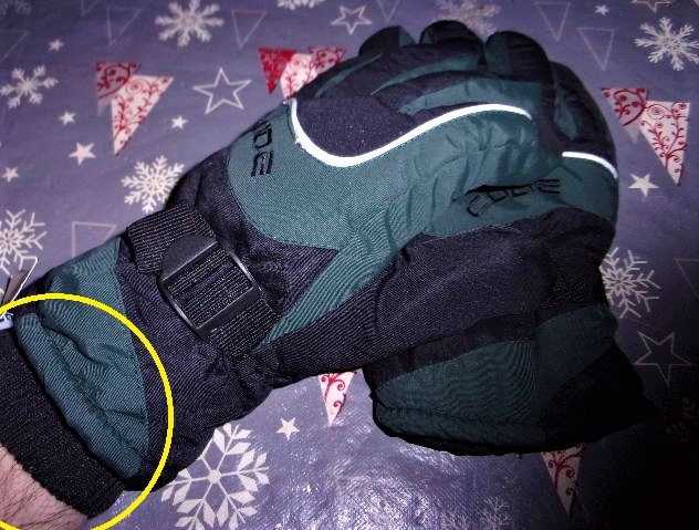 Gants de montagne de ski kaki robustes en taille L/XL ajustables pour passionnés d'alpinisme