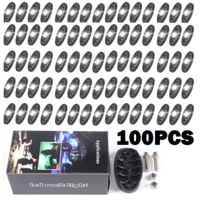 100 White LED Rock Underbody Wheel Lights For Jeep Offroad Truck UTV ATV Boat